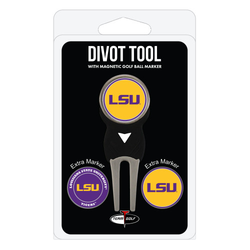 LSU Tigers Divot Tool Pack With 3 Golf Ball Markers