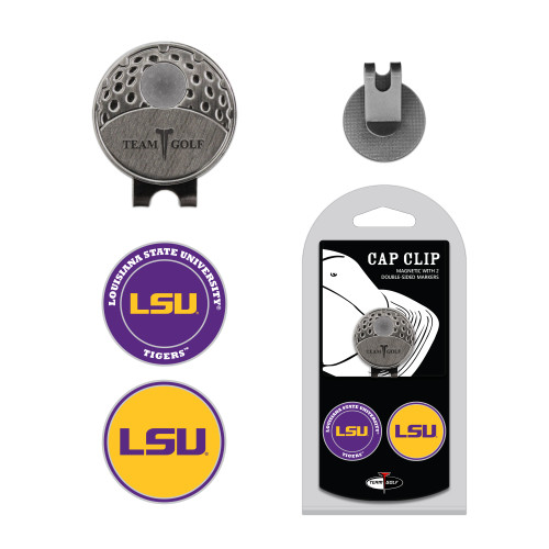 LSU Tigers Cap Clip With 2 Golf Ball Markers