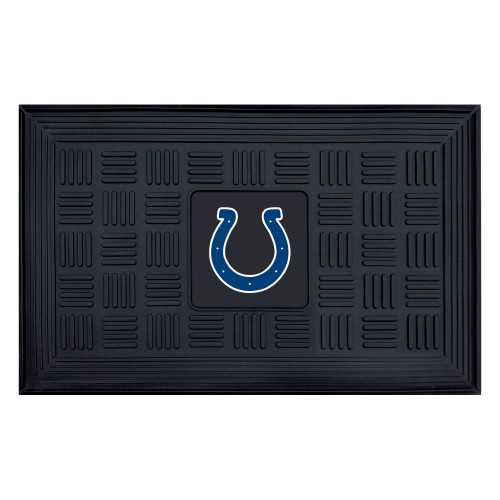 Indianapolis Colts Medallion Door Mat Horseshoe Primary Logo Black