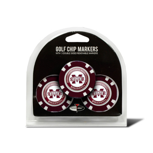 Mississippi State Bulldogs 3 Pack Golf Chip Ball Markers