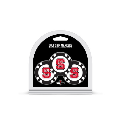 NC State Wolfpack 3 Pack Golf Chip Ball Markers