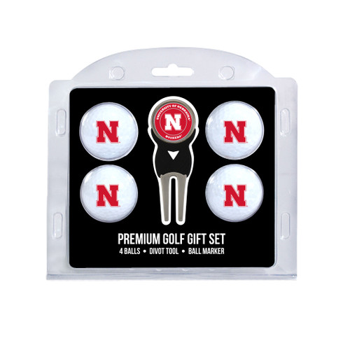 Nebraska Cornhuskers 4 Golf Ball And Divot Tool Set