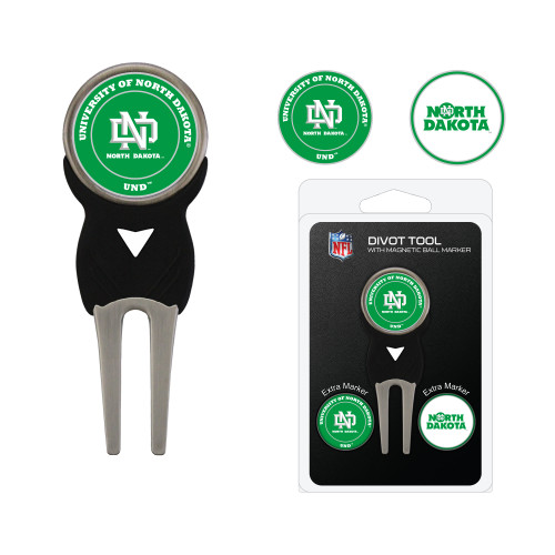 North Dakota  Divot Tool Pack With 3 Golf Ball Markers