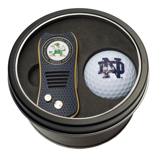 Notre Dame Fighting Irish Tin Gift Set with Switchfix Divot Tool and Golf Ball