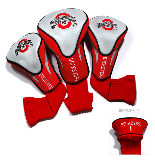 Ohio State Buckeyes 3 Pack Contour Head Covers