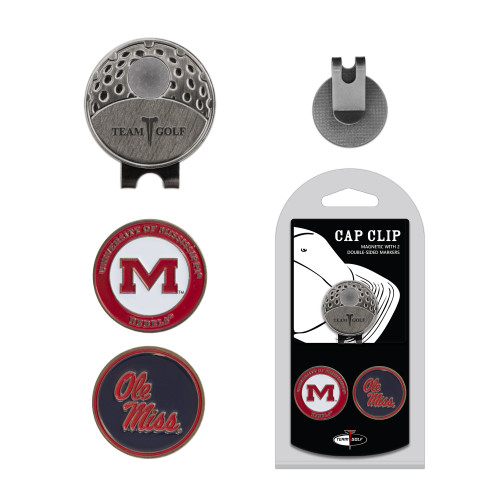 Ole Miss Rebels Cap Clip With 2 Golf Ball Markers