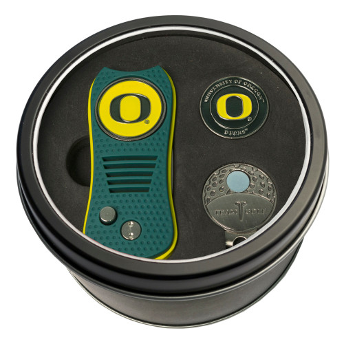 Oregon Ducks Tin Gift Set with Switchfix Divot Tool, Cap Clip, and Ball Marker