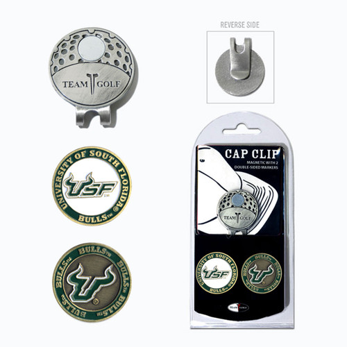 South Florida  Cap Clip With 2 Golf Ball Markers