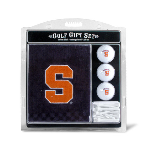 Syracuse Orange Embroidered Golf Towel, 3 Golf Ball, and Golf Tee Set
