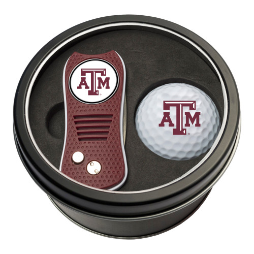 Texas A&M Aggies Tin Gift Set with Switchfix Divot Tool and Golf Ball