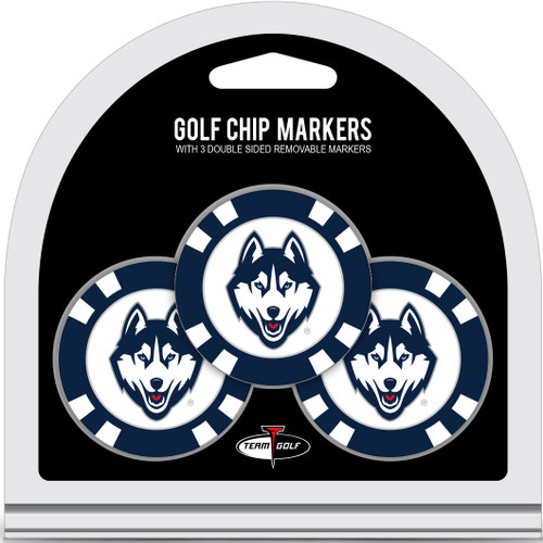 UCONN Huskies 3 Pack Golf Chip Ball Markers