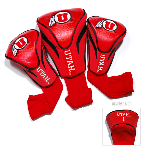 Utah Utes 3 Pack Contour Head Covers