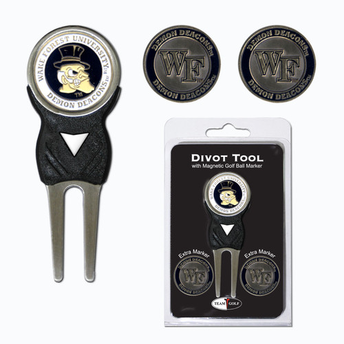 Wake Forest Demon Deacons Divot Tool Pack With 3 Golf Ball Markers