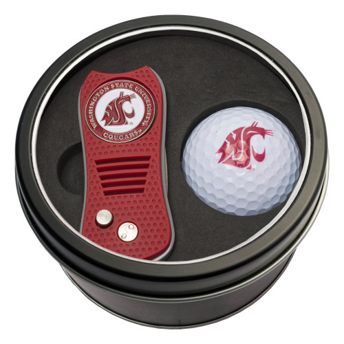 Washington State Cougars Tin Gift Set with Switchfix Divot Tool and Golf Ball