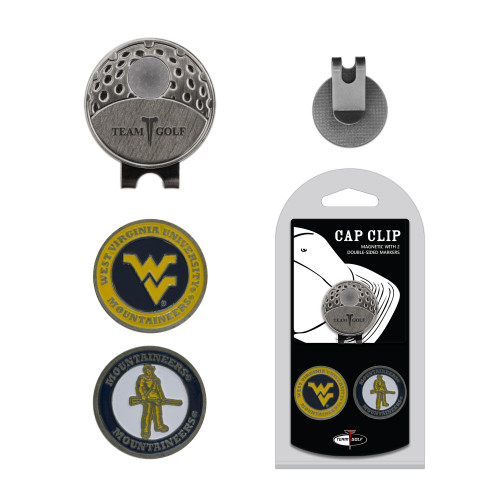 West Virginia Mountaineers Cap Clip With 2 Golf Ball Markers