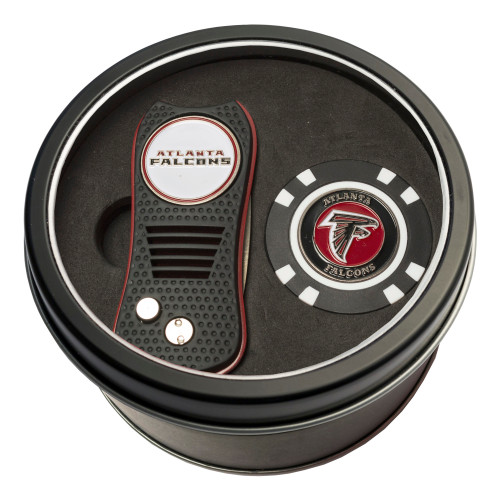 Atlanta Falcons Tin Gift Set with Switchfix Divot Tool and Golf Chip