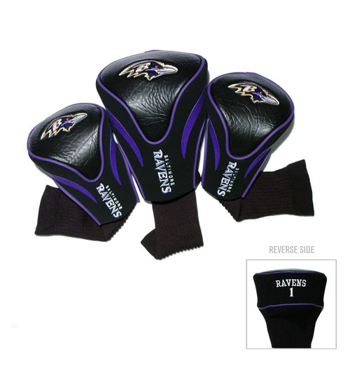 Baltimore Ravens 3 Pack Contour Head Covers