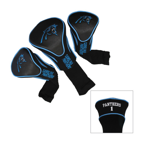 Carolina Panthers 3 Pack Contour Head Covers