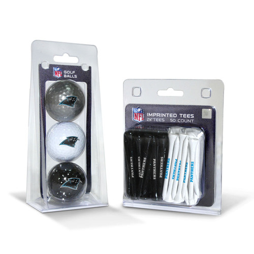 Carolina Panthers 3 Golf Balls And 50 Golf Tees