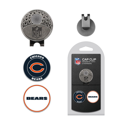 Chicago Bears Cap Clip With 2 Golf Ball Markers