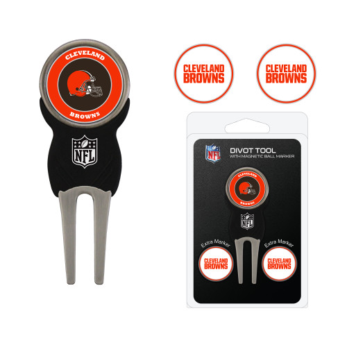 Cleveland Browns Divot Tool Pack With 3 Golf Ball Markers