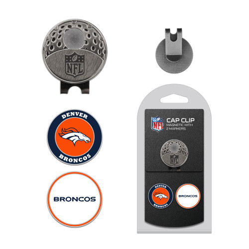 Denver Broncos Cap Clip With 2 Golf Ball Markers