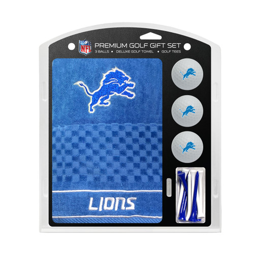 Detroit Lions Embroidered Golf Towel, 3 Golf Ball, and Golf Tee Set