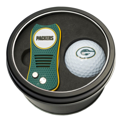 Green Bay Packers Tin Gift Set with Switchfix Divot Tool and Golf Ball