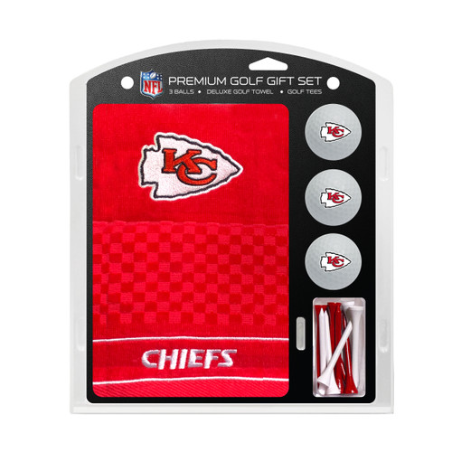 Kansas City Chiefs Embroidered Golf Towel, 3 Golf Ball, and Golf Tee Set