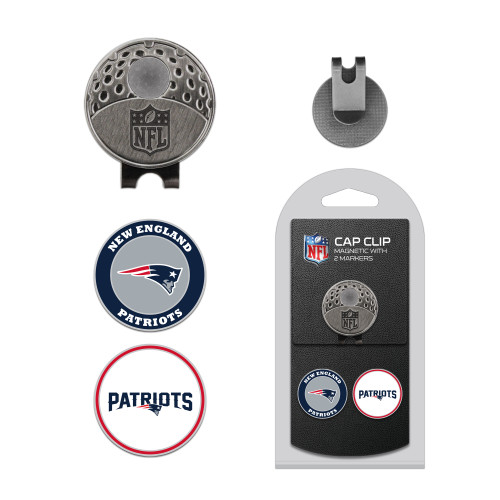 New England Patriots Cap Clip With 2 Golf Ball Markers
