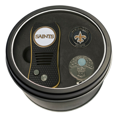 New Orleans Saints Tin Gift Set with Switchfix Divot Tool, Cap Clip, and Ball Marker