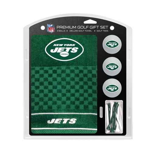 New York Jets Embroidered Golf Towel, 3 Golf Ball, and Golf Tee Set