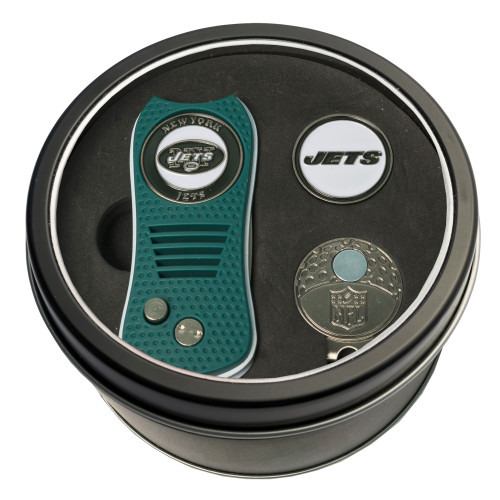 New York Jets Tin Gift Set with Switchfix Divot Tool, Cap Clip, and Ball Marker