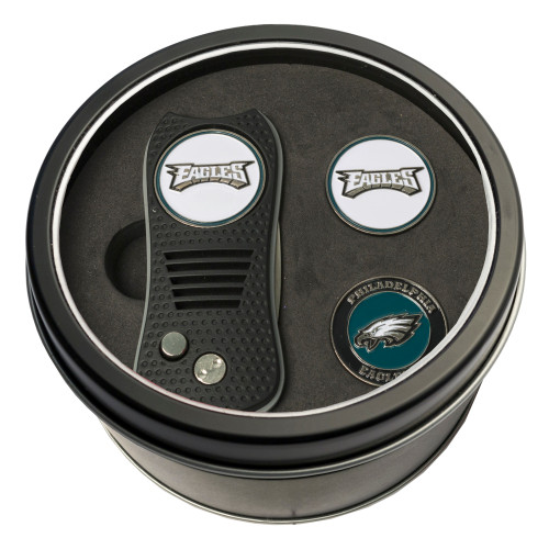 Philadelphia Eagles Tin Gift Set with Switchfix Divot Tool and 2 Ball Markers