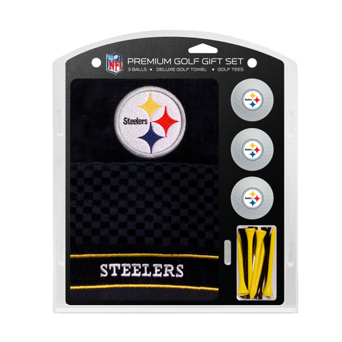 Pittsburgh Steelers Embroidered Golf Towel, 3 Golf Ball, and Golf Tee Set