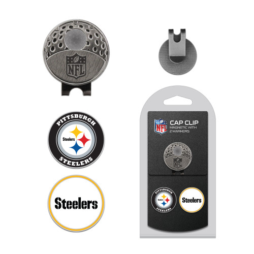 Pittsburgh Steelers Cap Clip With 2 Golf Ball Markers