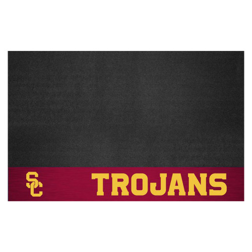 University of Southern California - Southern California Trojans Grill Mat Interlocking SC Primary Logo and Wordmark Cardinal