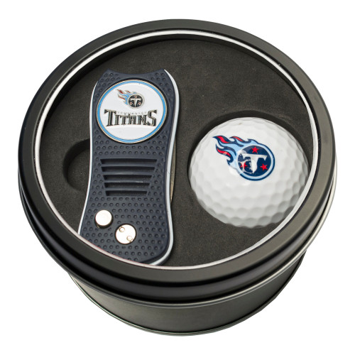 Tennessee Titans Tin Gift Set with Switchfix Divot Tool and Golf Ball