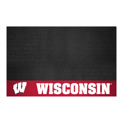 University of Wisconsin - Wisconsin Badgers Grill Mat "W" Logo & "Wisconsin" Wordmark Red