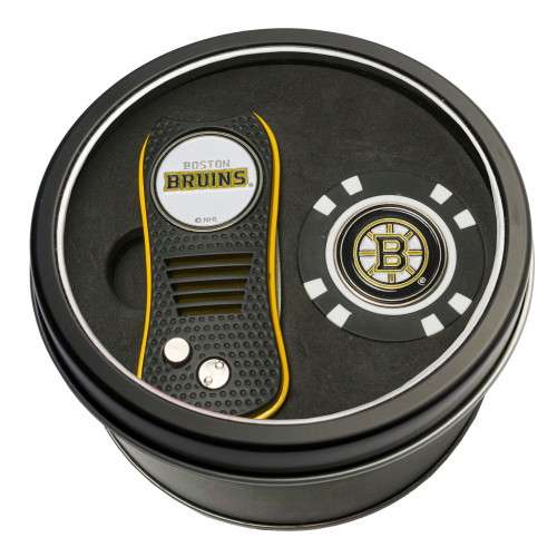 Boston Bruins Tin Gift Set with Switchfix Divot Tool and Golf Chip