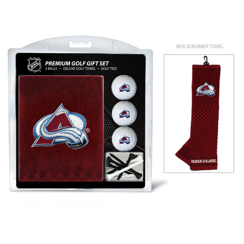 Colorado Avalanche Embroidered Golf Towel, 3 Golf Ball, and Golf Tee Set