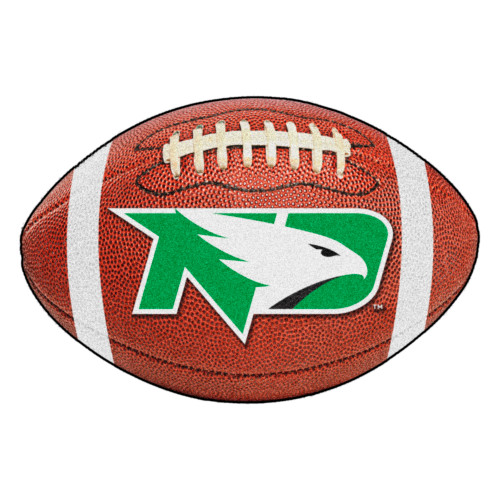 University of North Dakota - North Dakota Fighting Hawks Football Mat "ND Hawk" Logo Brown