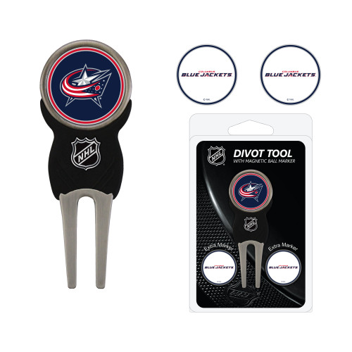 Columbus Blue Jackets Divot Tool Pack With 3 Golf Ball Markers