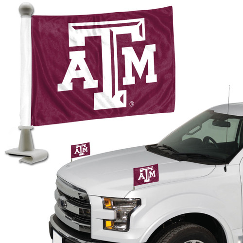 Texas A&M Aggies Ambassador Flags "ATM" Primary Logo 4 in. x 6 in. Set of 2
