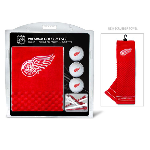 Detroit Red Wings Embroidered Golf Towel, 3 Golf Ball, and Golf Tee Set