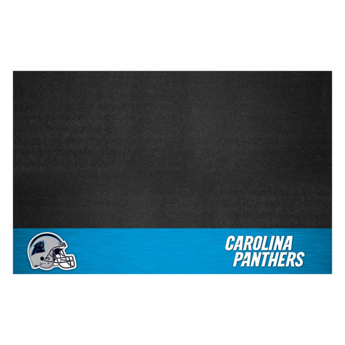 Carolina Panthers Grill Mat Panther Primary Logo and Wordmark Black