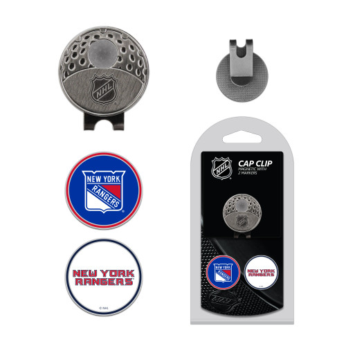 New York Rangers Cap Clip With 2 Golf Ball Markers