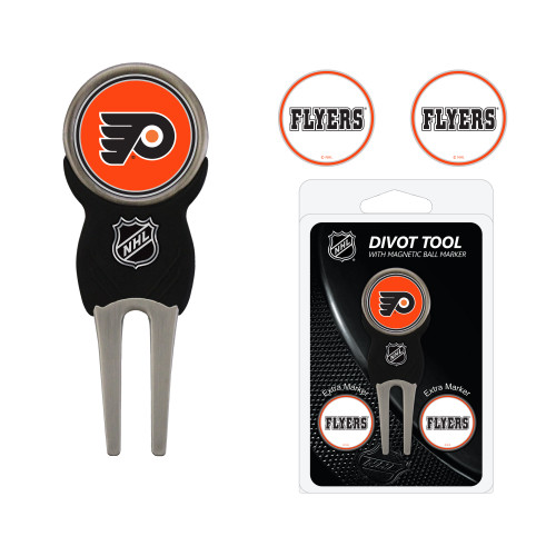 Philadelphia Flyers Divot Tool Pack With 3 Golf Ball Markers