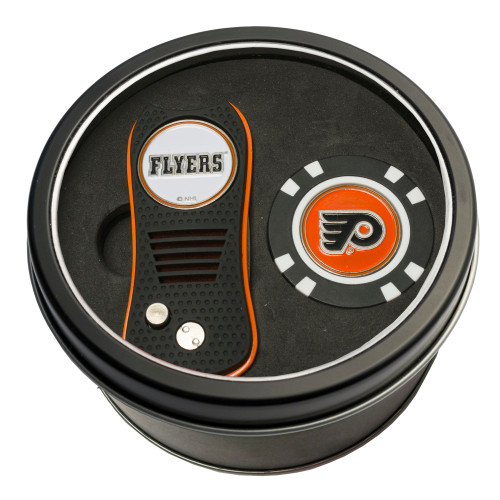 Philadelphia Flyers Tin Gift Set with Switchfix Divot Tool and Golf Chip