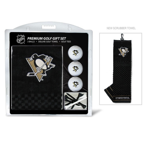 Pittsburgh Penguins Embroidered Golf Towel, 3 Golf Ball, and Golf Tee Set